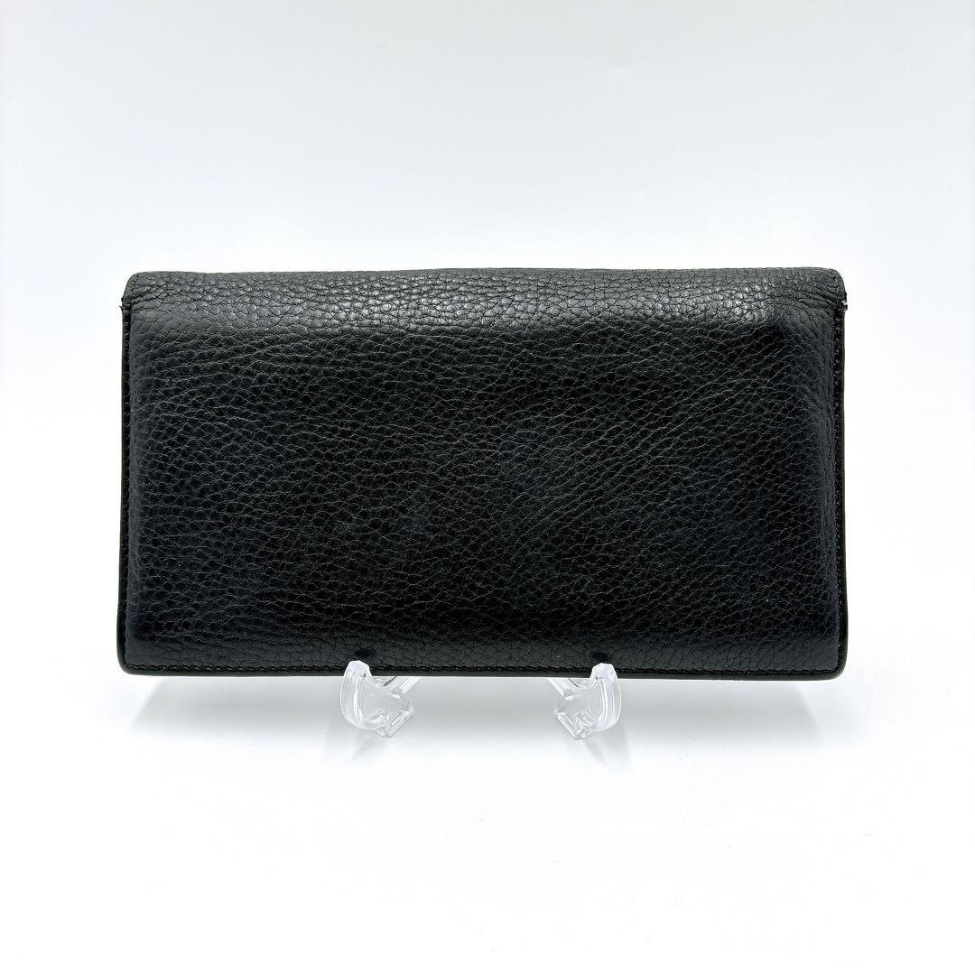 良品 ＊ BVLGARI ブルガリ レザー ロゴ アーバン 長財布 ブラック 黒