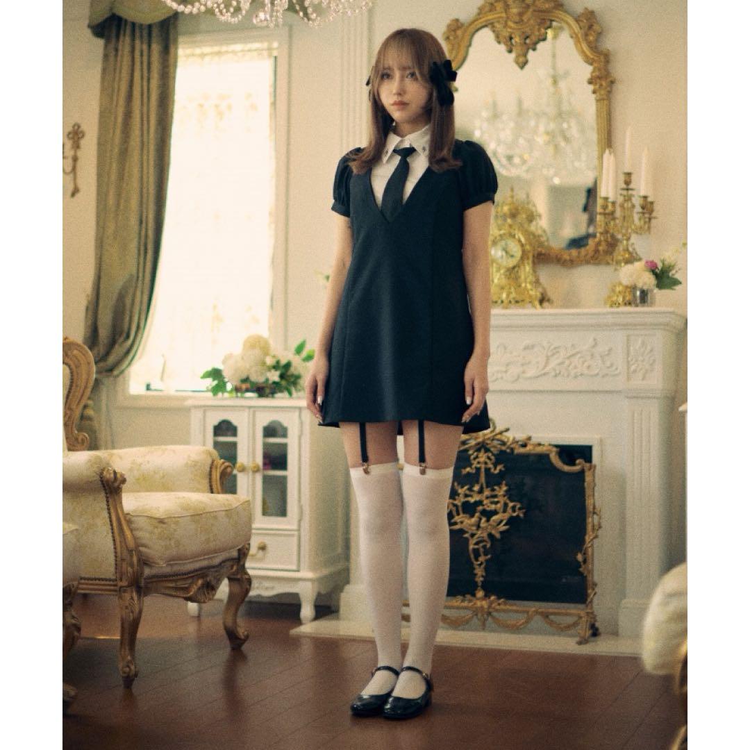 ワンピース FICKLE BEBE Layered garter mini onepiece