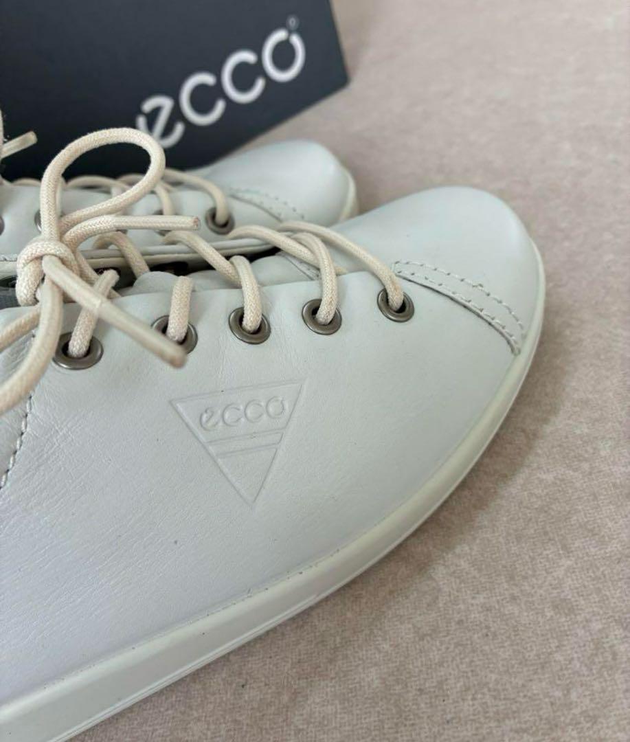 新品 ECCO レディース ダービー レースアップスニーカー 白　 22.5cm