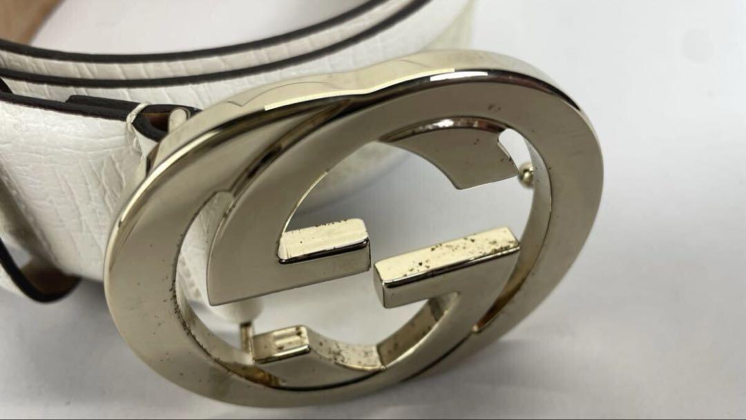 ぱ*る様 ベルト グッチ GUCCI レザー ゴールド金具 インターロッキングG