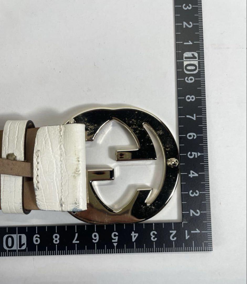 ぱ*る様 ベルト グッチ GUCCI レザー ゴールド金具 インターロッキングG
