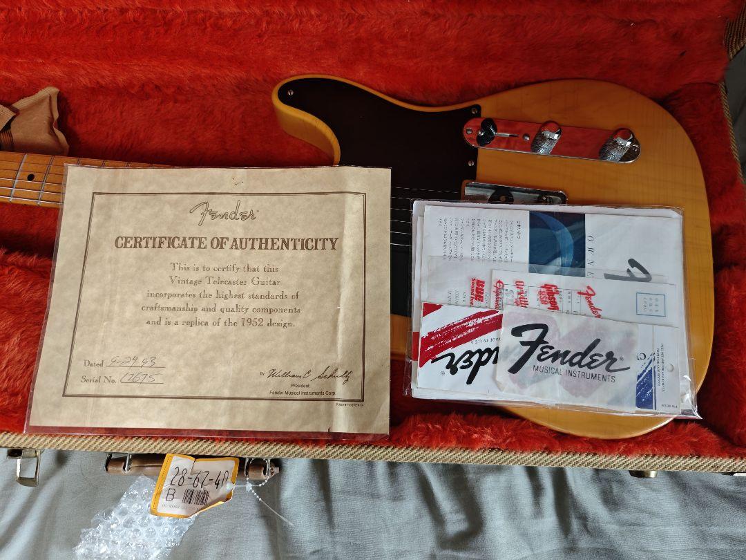 Fender USA '52 Telecaster BTB MN　1993年製
