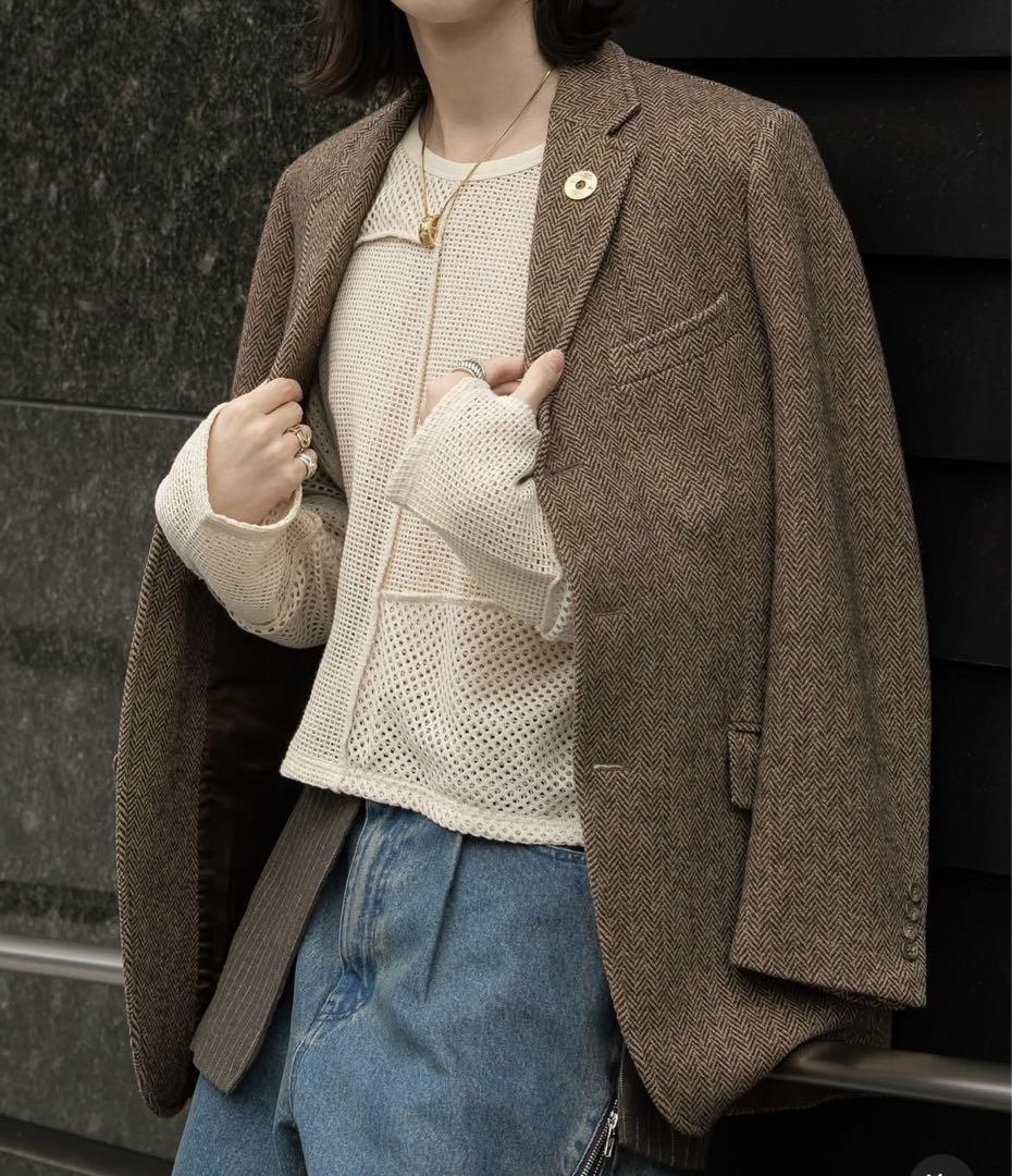soerte tシャツ MESH SWITCHING PATCHWORK LONG SLEEVE-T