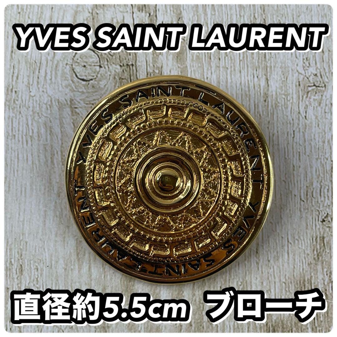 YVES SAINT LAURENT サンローラン ブローチ ゴールド 金