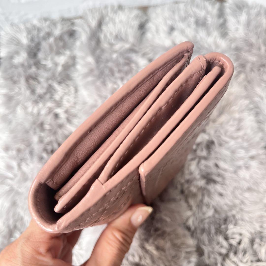 美品✨GUCCI 長財布　シマ　インターロッキング金具　ピンクベージュ