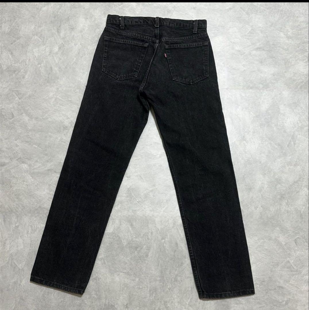 Levi's 80's 505 先染め ブラックデニム USA製 33×32