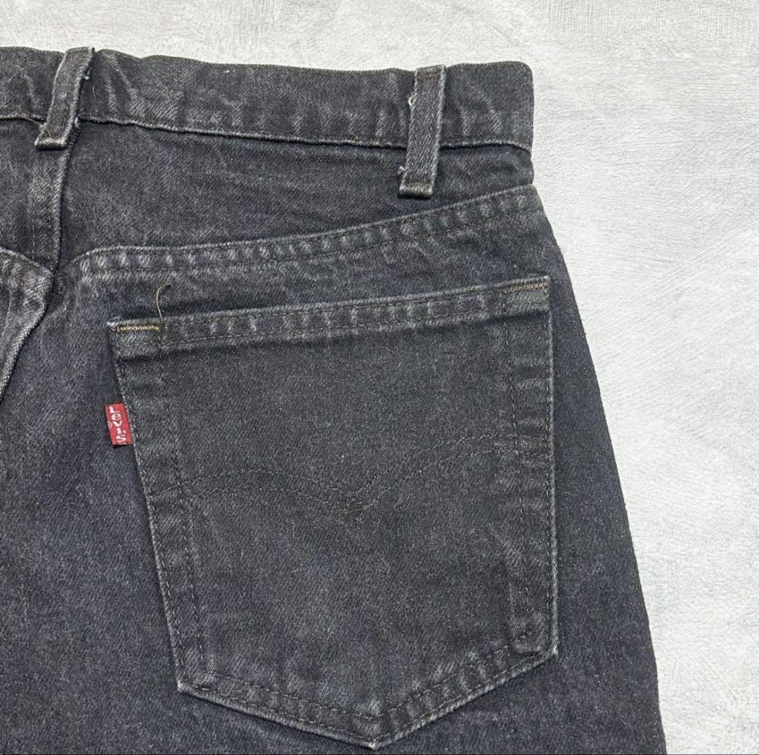 Levi's 80's 505 先染め ブラックデニム USA製 33×32