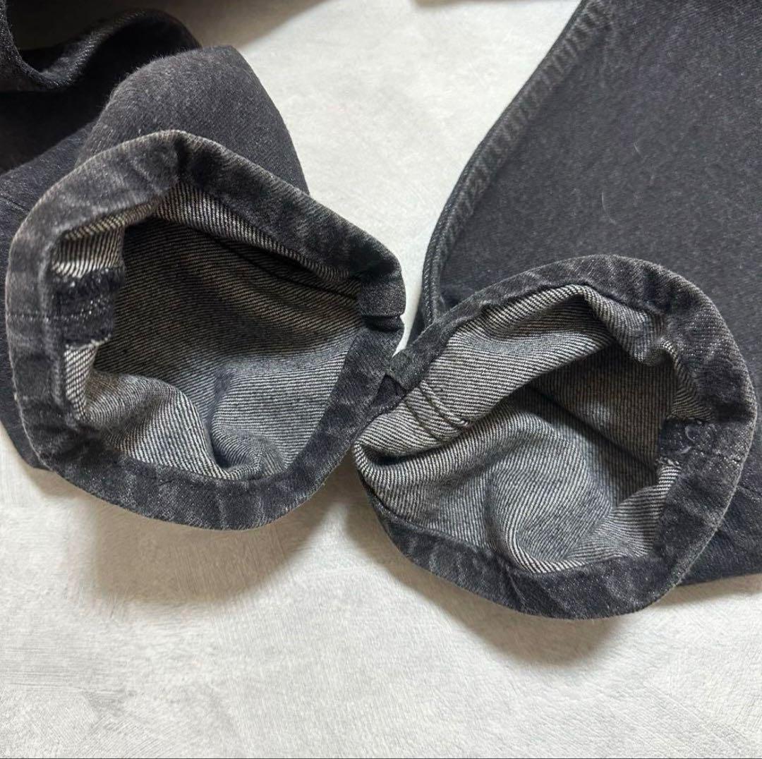 Levi's 80's 505 先染め ブラックデニム USA製 33×32