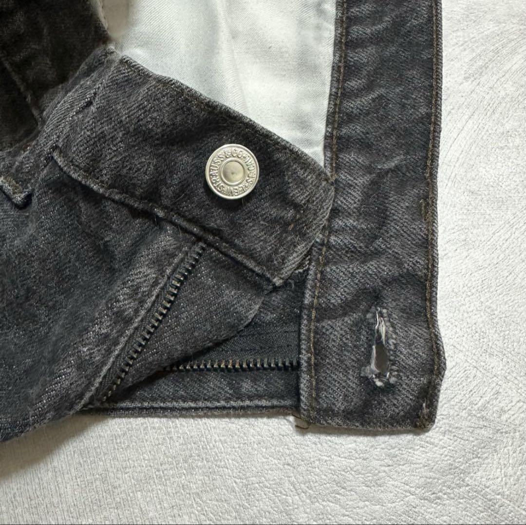 Levi's 80's 505 先染め ブラックデニム USA製 33×32