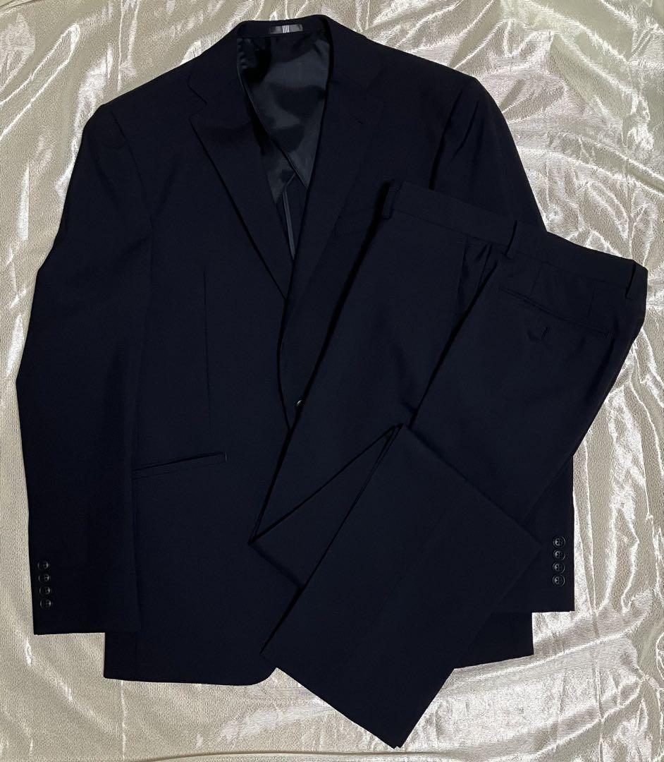 SUIT SELECT スーツ　ネイビー　A7 美品　スーツセレクト