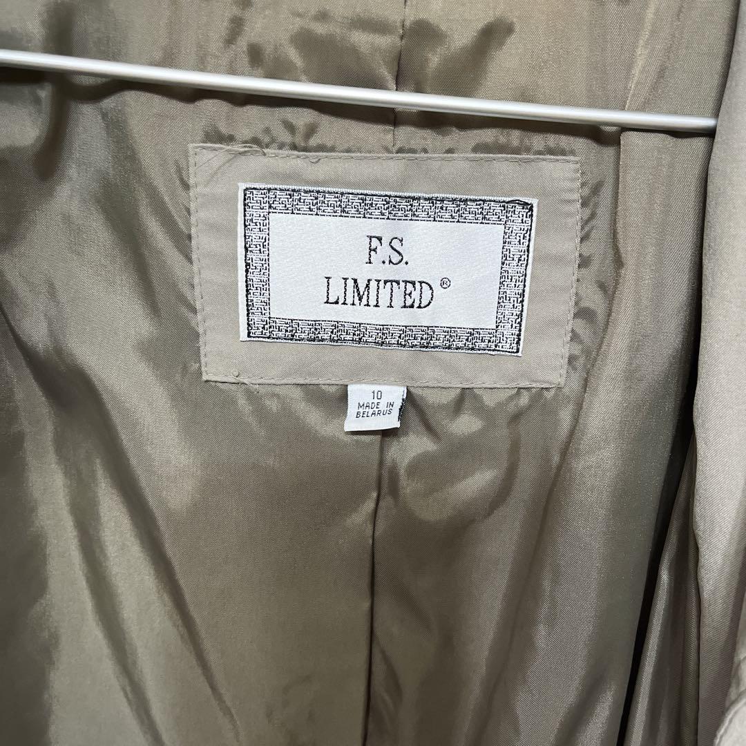 F.S.LIMLTED ベラルーシ産　カーキ　古着　コート　スタンドカラー