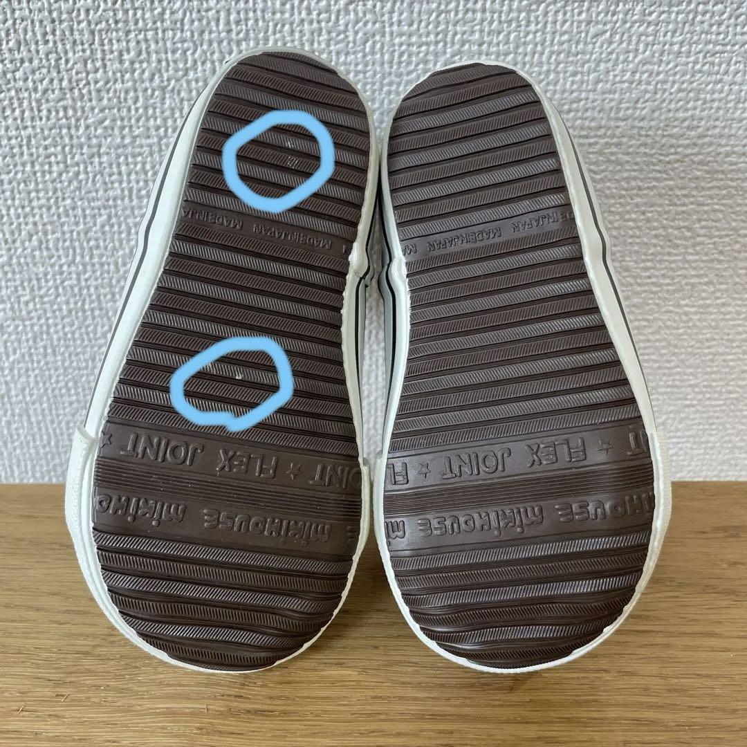 【新品・タグ付き】ミキハウス　キッズシューズ   スニーカー　ブラック　ホワイト