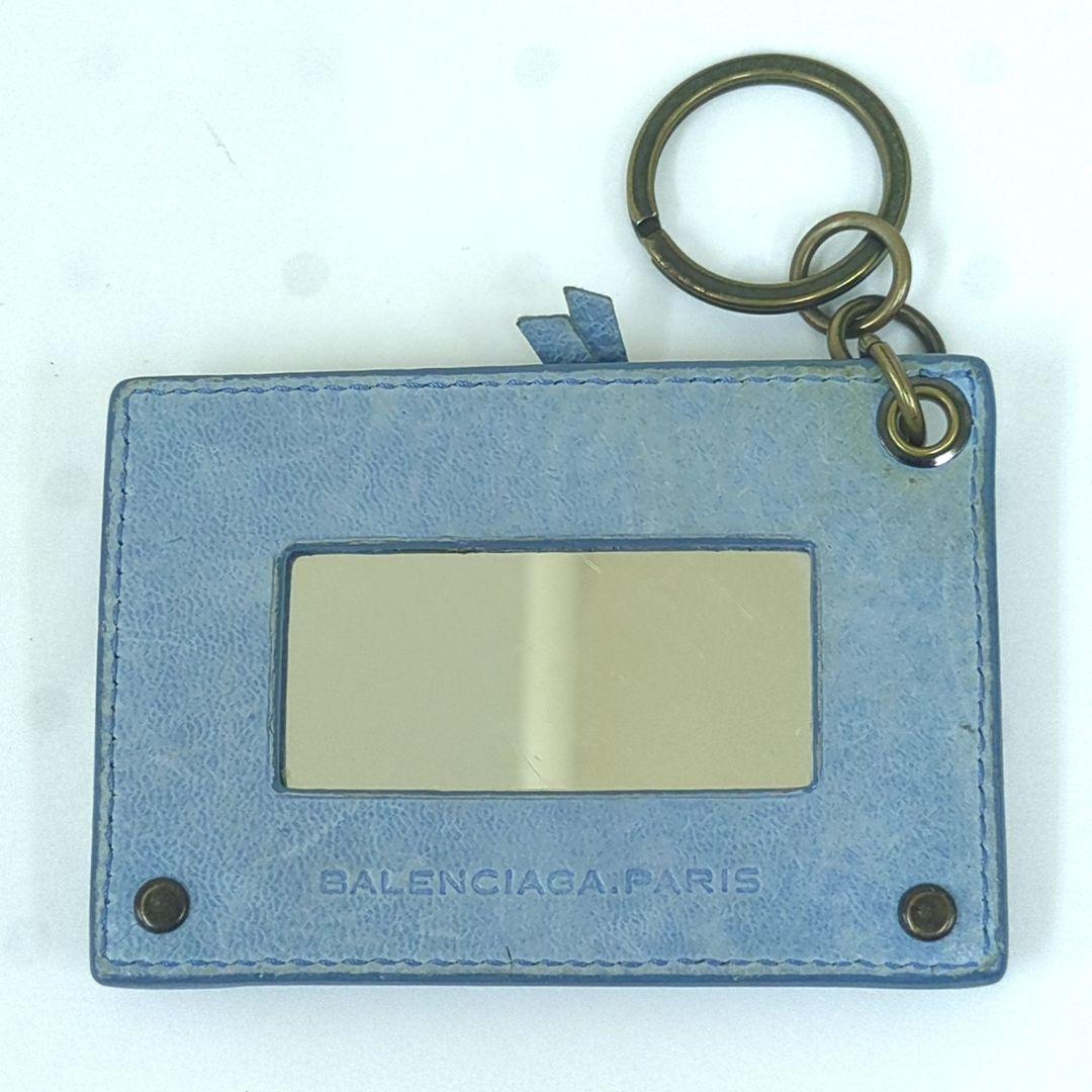 ブランド購入サイト バレンシアガ スカイブルー バッグチャーム キーホルダー レザー 小物