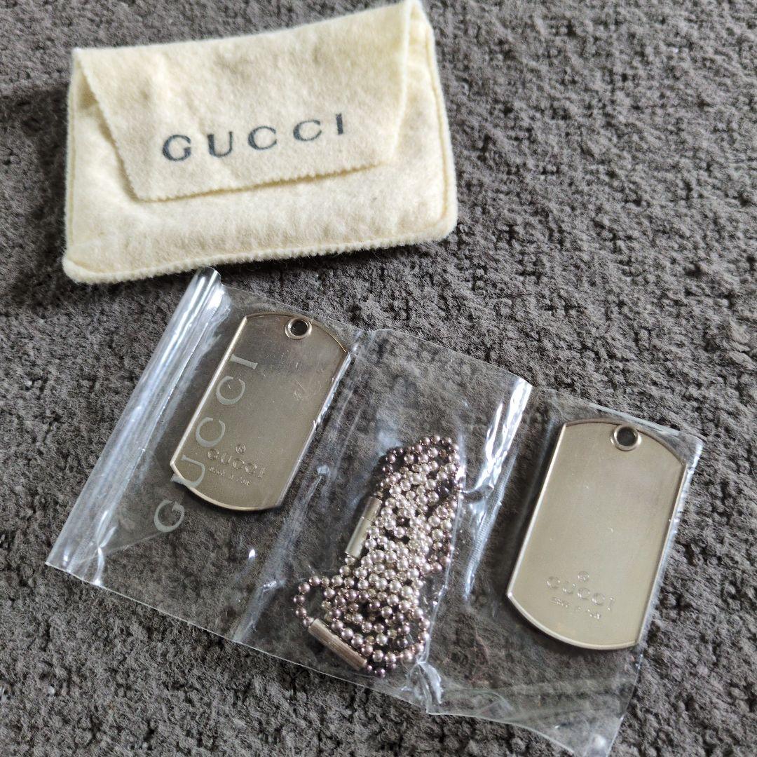 GUCCI ドッグタグ ネックレス ポーチ付き