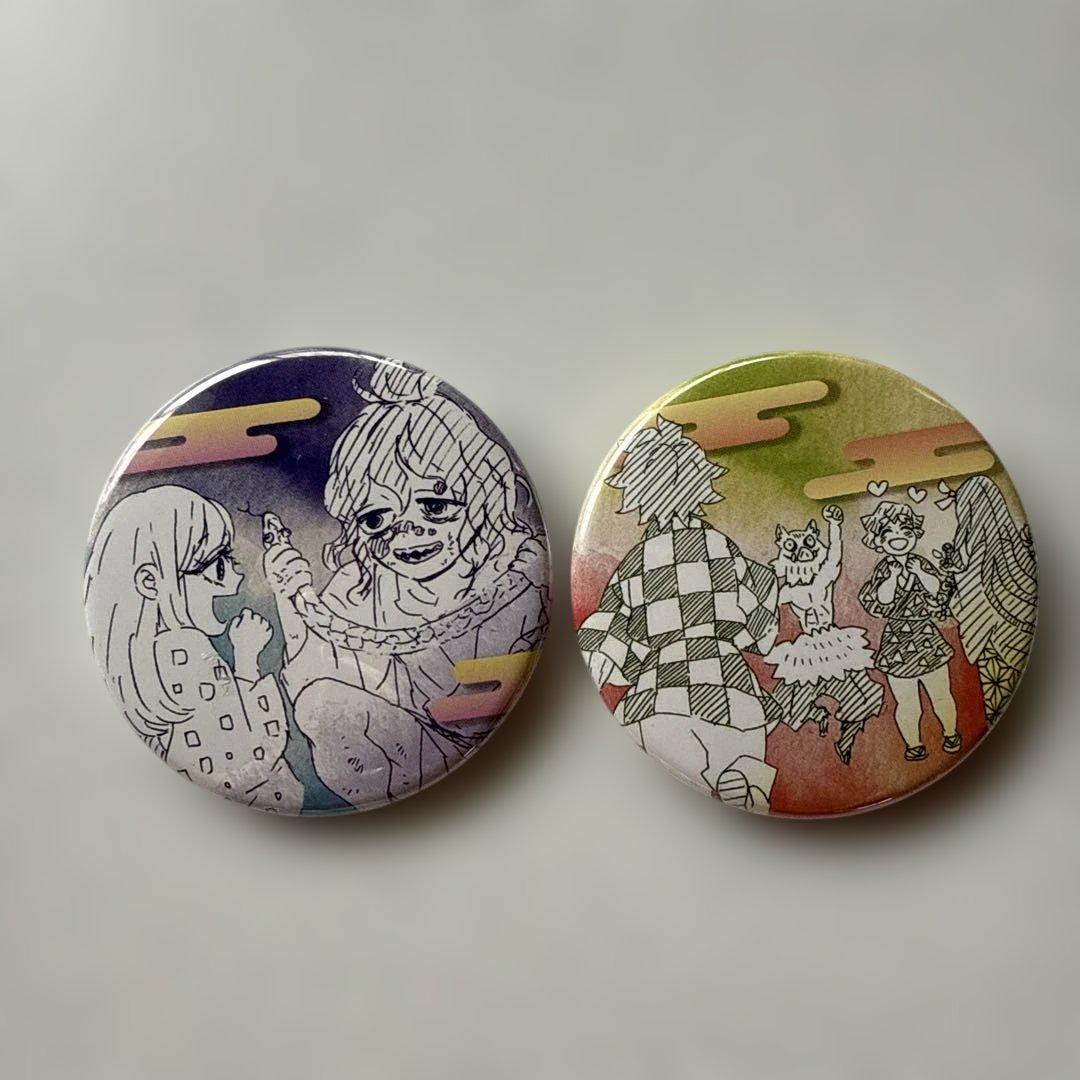 6セット コレクション缶バッジ　プチ　鬼滅の刃原画展Ver.　全種セット 未使用 鬼滅の刃 コレクション缶バッジプチ 原画展ver. 2個
