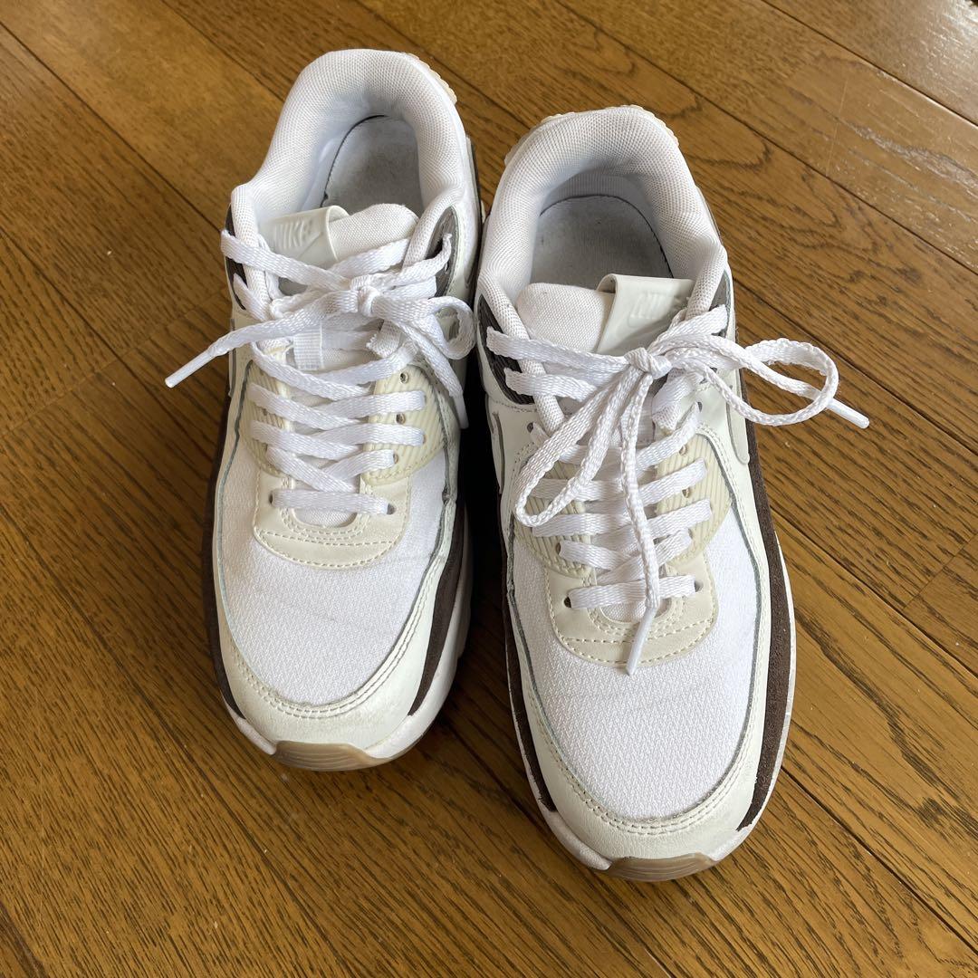 Nike Air Max 90 LV8 厚底　ホワイト/ブラウン　24cm 7