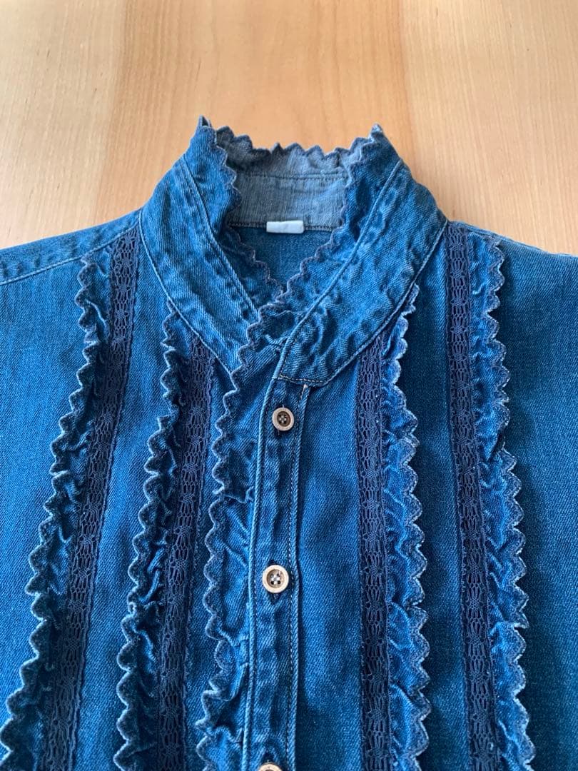 45R シャツデニムカットワークMシャツ 加工 45R シャツデニムカットワークMシャツ 加工