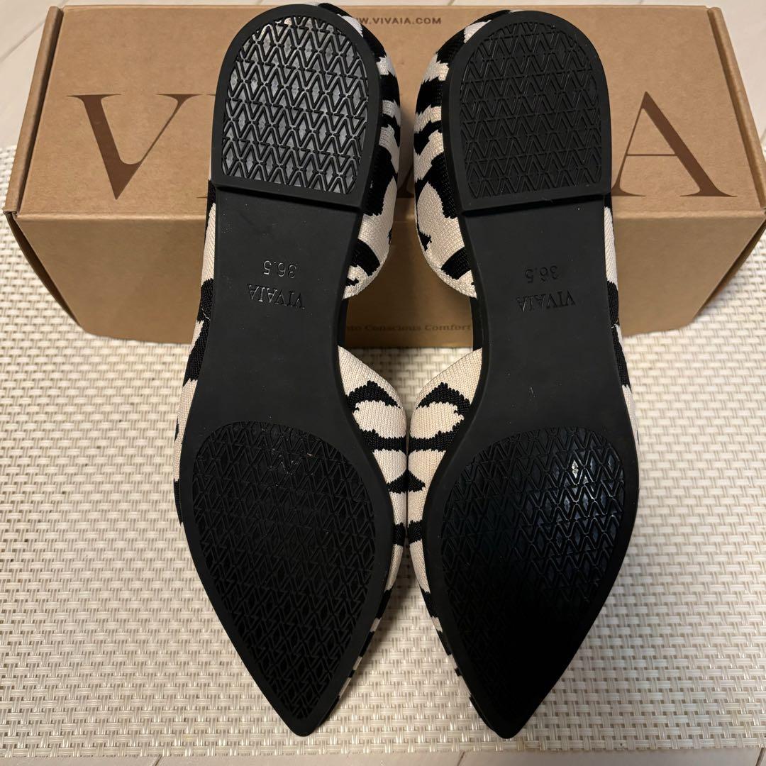 VIVAIA Melia2 ポインテッドトゥ Vカットフラットシューズ　36.5