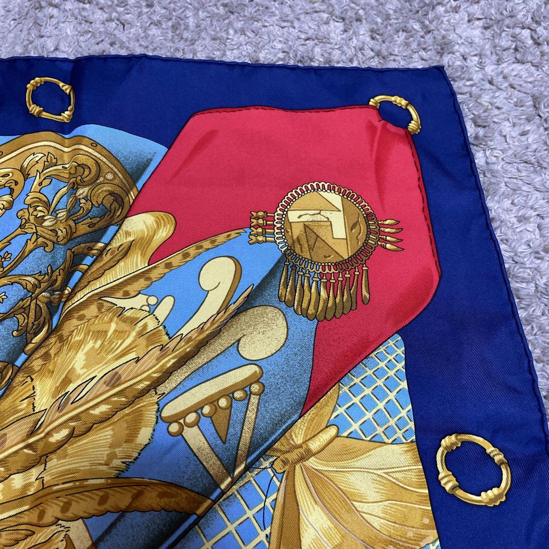 HERMES 中古 美品 エルメス カレ90 Soleil de soie シルクの太陽