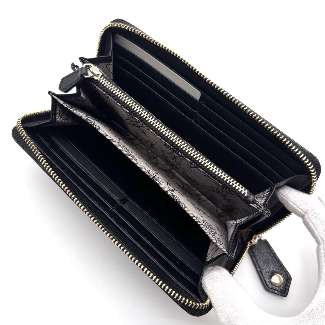 ✨未使用級✨ヴィヴィアンウエストウッド　長財布　ディアマンテ　ハートオーブ　黒