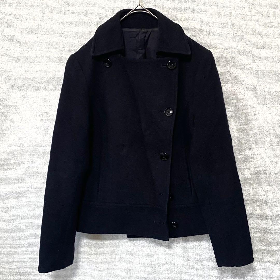 Adam et Rope' ショートコート シンプル ポケット付き ウール