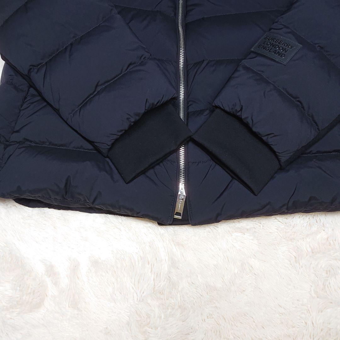 極美品✨BURBERRY フード付 ダウンコート ミドル丈 ブラック XL