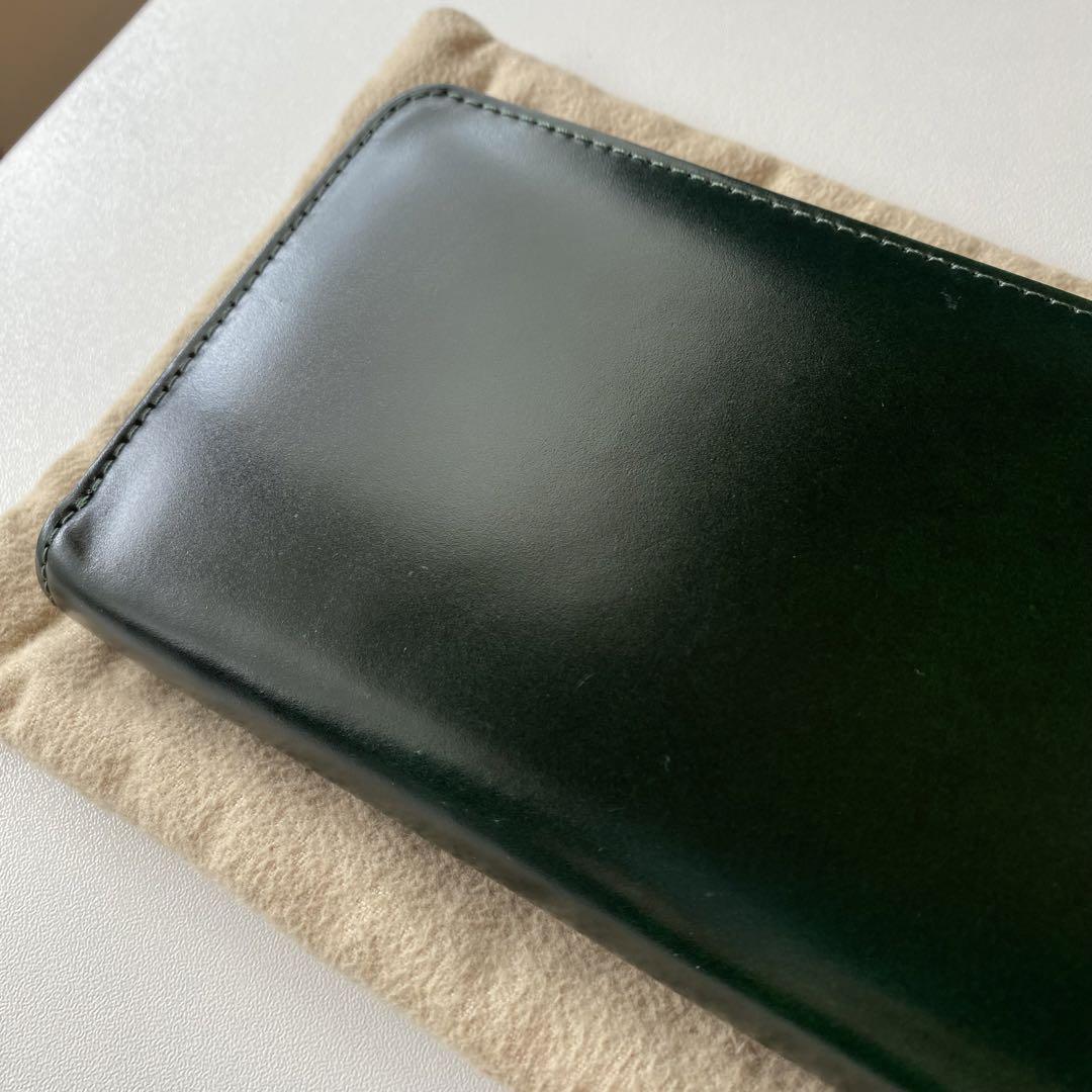 GANZO ガンゾ ラウンドファスナー長財布 ダークグリーン コードバン✨