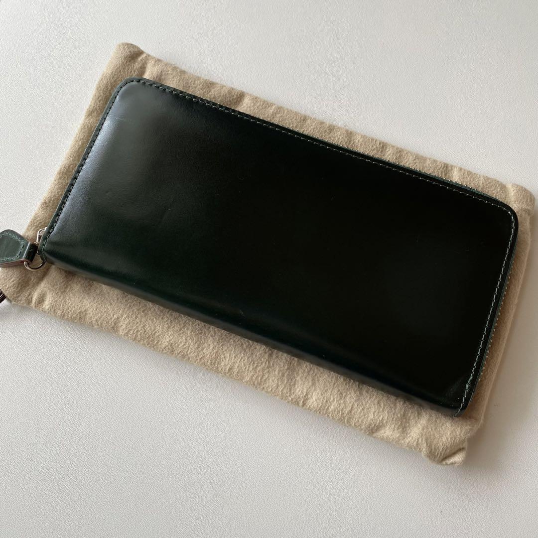 GANZO ガンゾ ラウンドファスナー長財布 ダークグリーン コードバン✨