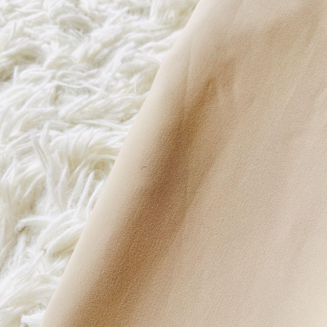【美品✨】スーツセレクト　パンツスーツ上下　ノーカラージャケット　ベージュ　11