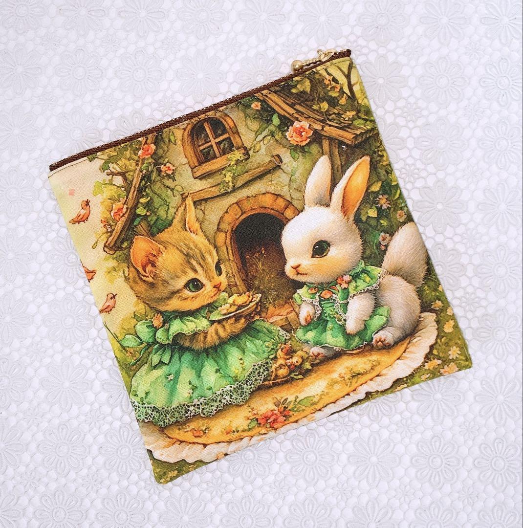 フラットポーチ♡にゃんこ - メルカリ