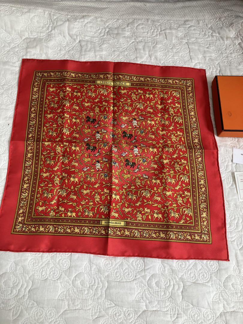 Hermes CHASSE EN INDE シルクスカーフ