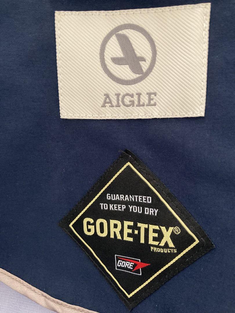 エーグルAIGLE  GORE-TEX ネイビー トレンチコートダブルブレスト