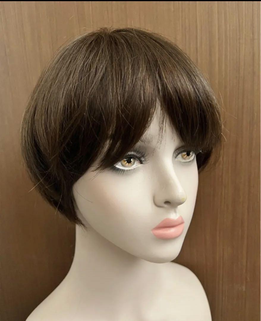 気品人毛100% ショートwig ウィッグBZ20