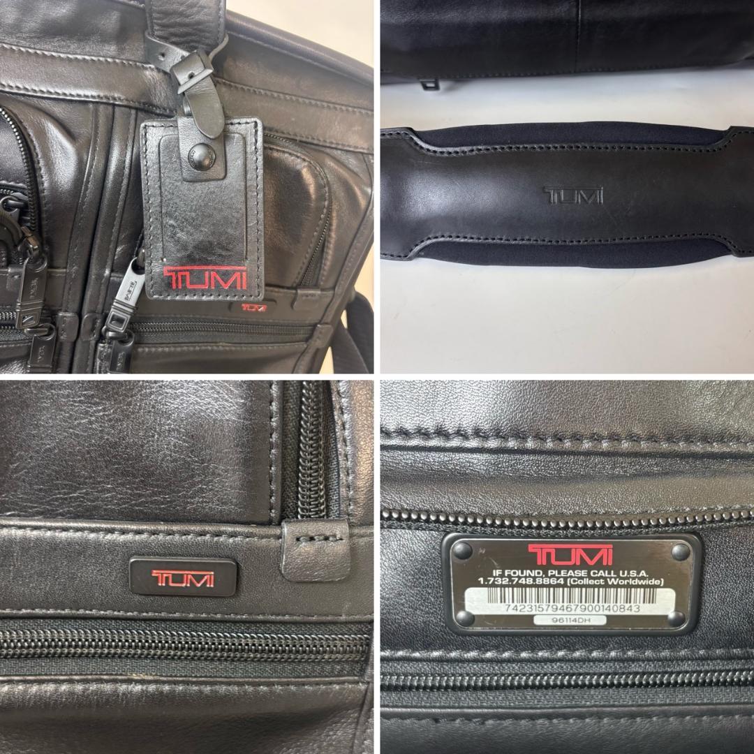 美品 トゥミ アルファ2 レザー 2WAY ブリーフケース 96114DH