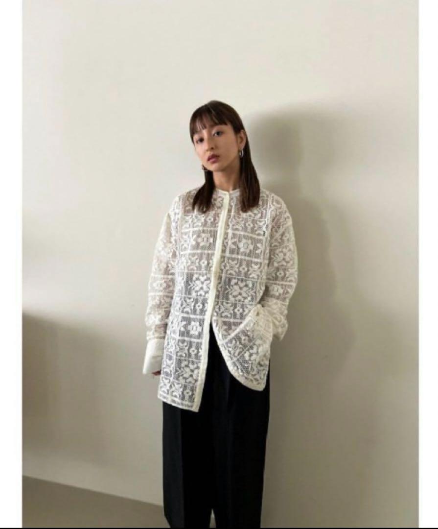 todayful トゥデイフル Block Lace Shirts ホワイト