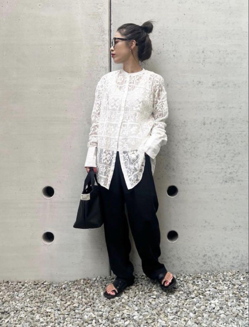 todayful トゥデイフル Block Lace Shirts ホワイト