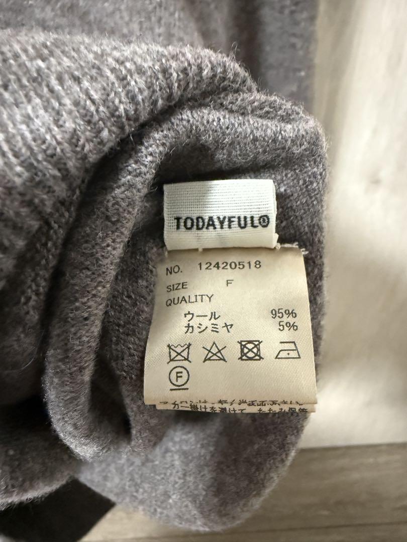 TODAYFUL ウールカシミヤタートルニット