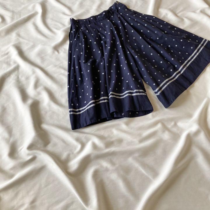 ワイドパン✷ 45rpm ドット キュロット ガウチョパンツ faXvd-m80405393742 umii908 インディゴ 藍染 ⅖がございま
