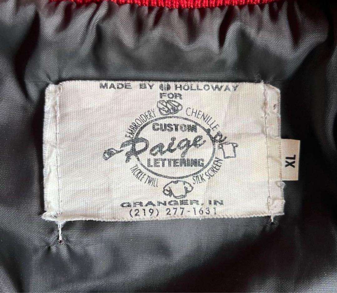 【vintage】レザースタジャン　フットボール　カレッジ　本革　古着