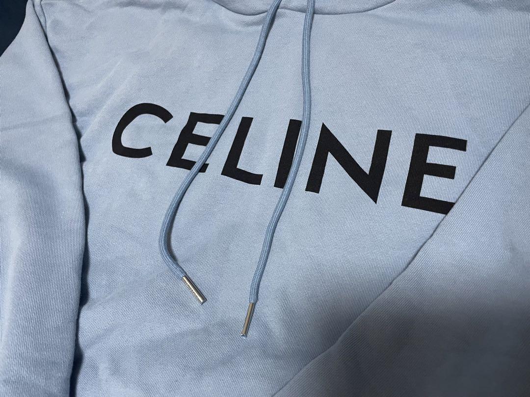 関税・送料込 Celine ロゴ カーキ パーカー 大人気】セリーヌ パーカー ロゴ シンプル かわいい ♪ (CELINE