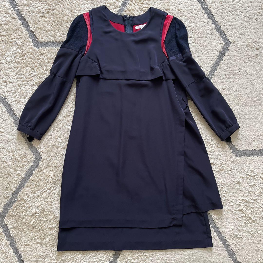 【美品】YAECAヤエカ 姫袖切り替えデザインワンピース