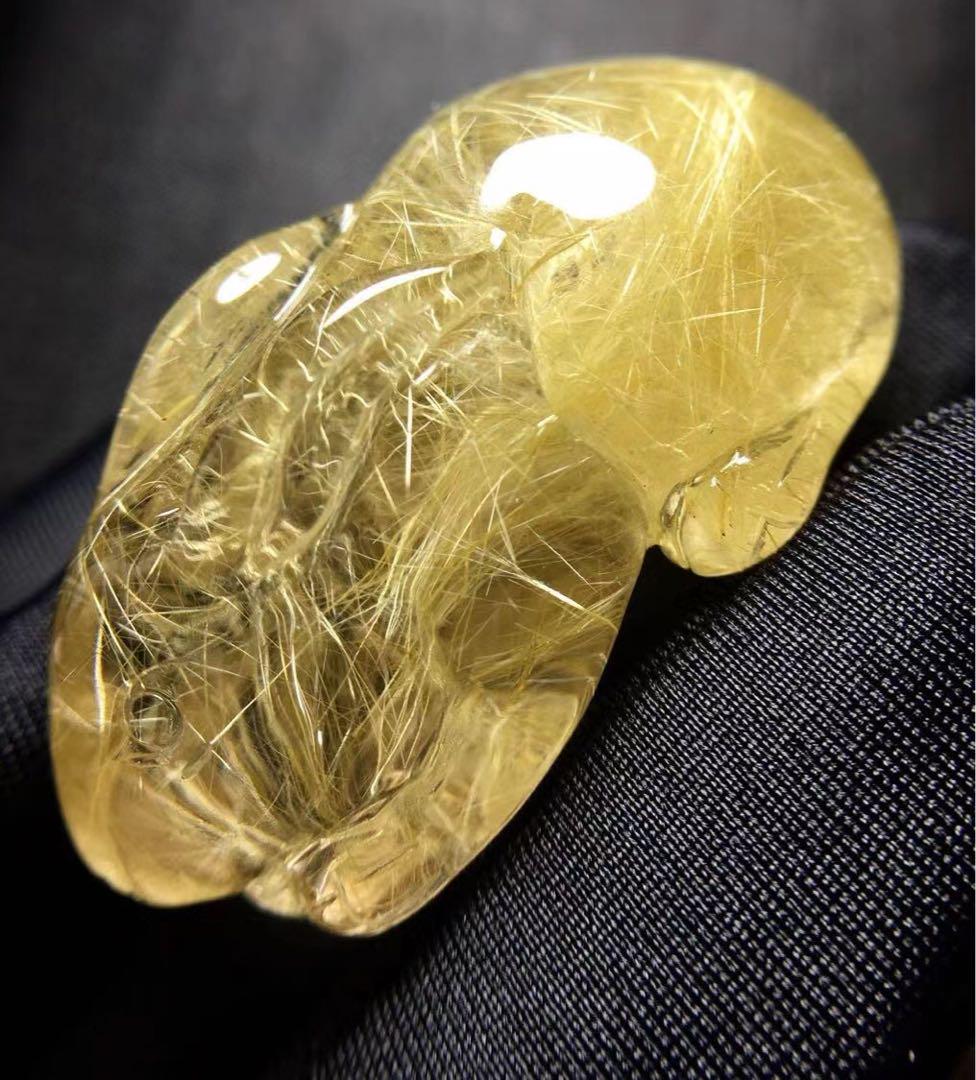 ⭐︎【天然】ゴールド ルチル クオーツ ルース 27.7g