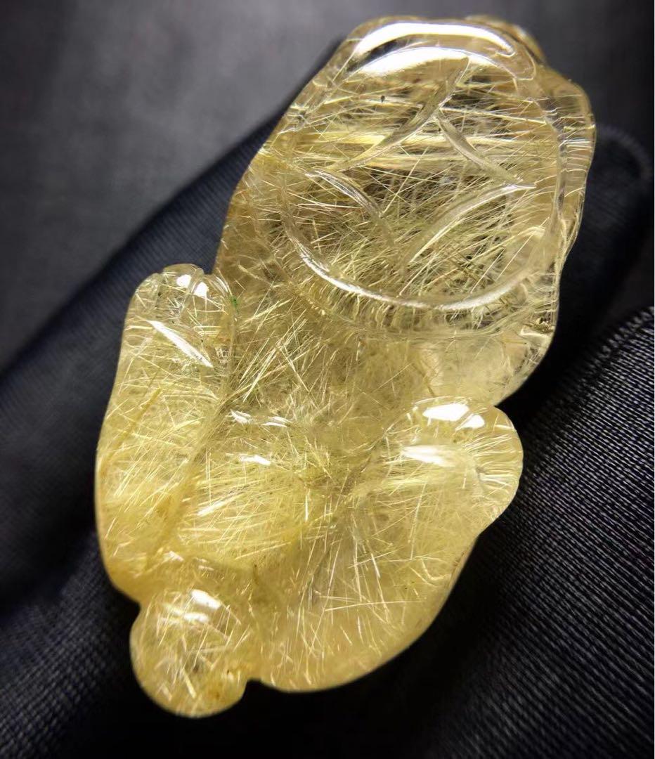 ⭐︎【天然】ゴールド ルチル クオーツ ルース 27.7g