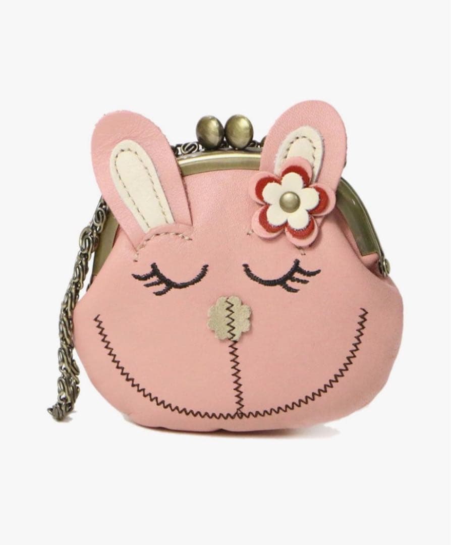 レディースがま口コインケース 牛革 新品未使用 ポーチ 小物入れ