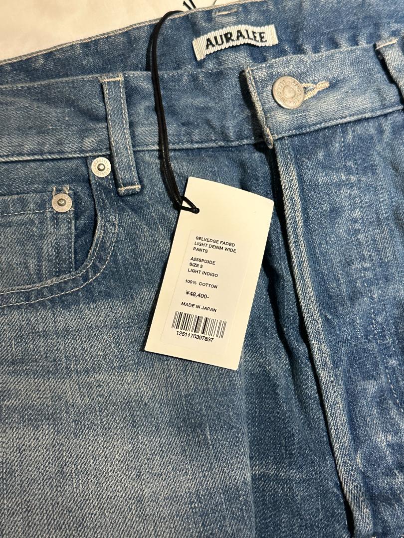 通販 クリスマスセール2025: 特集 25SS AURALEE SELVEDGE 3 PANTS DENIM WIDE パンツ