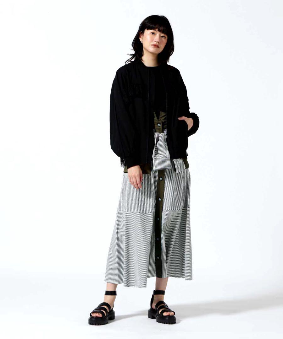 SALE❣️新品 リズレー RISLEY ストライプ ロングスカート
