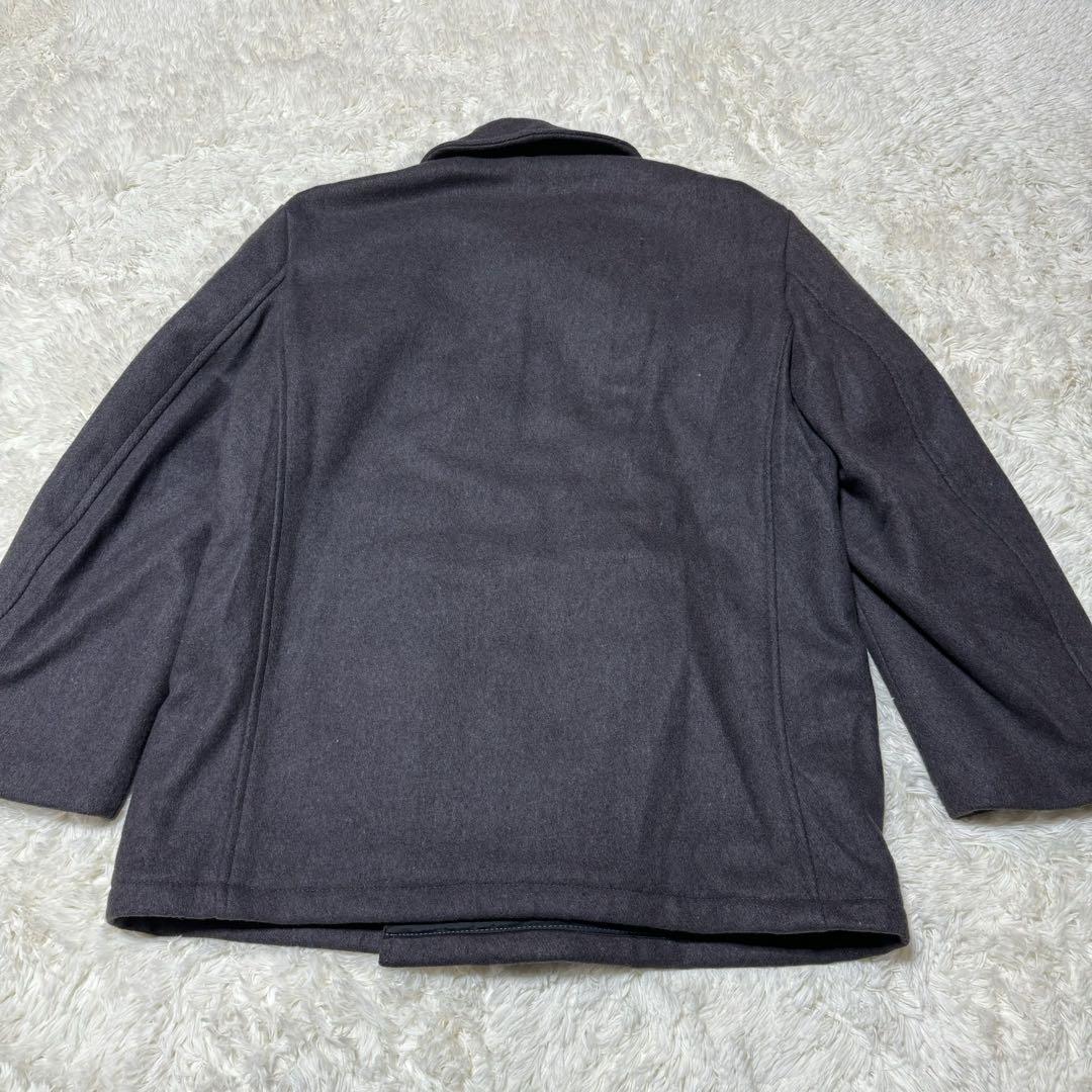 【新品タグ付き】USA製　Melton ピーコート　ダークグレー　キルティング