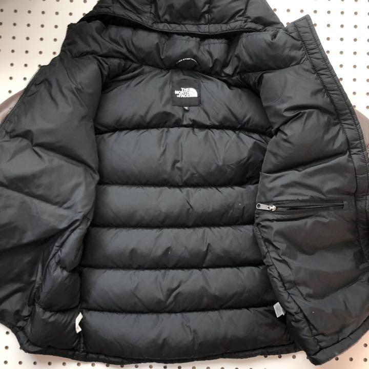 超特価激安 USED ノースフェイス ヌプシ ダウンジャケット フード付 黒×茶 メンズM hCqXd-m80427045302 新作定番人気