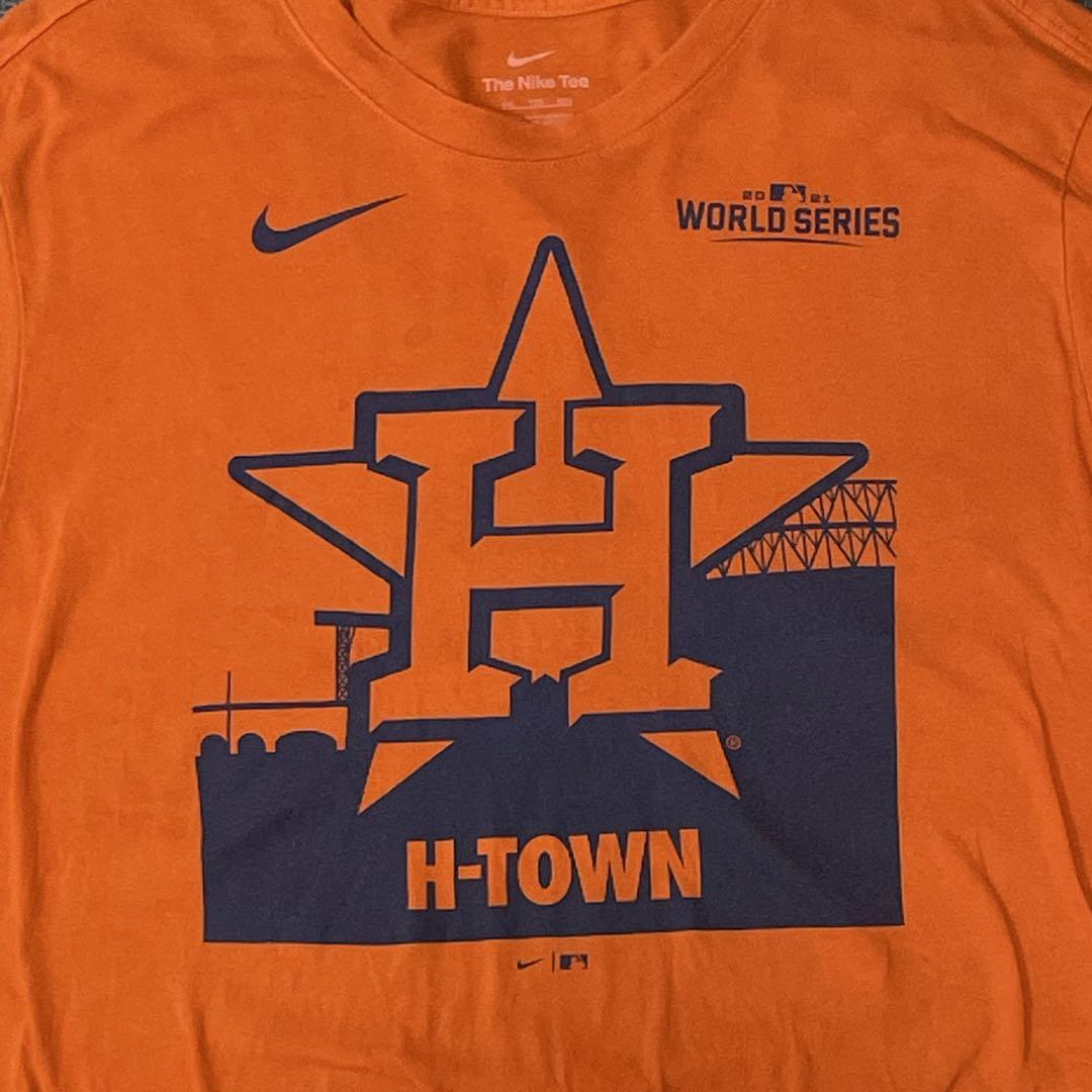 h2556】NIKEナイキ半袖ロゴTシャツMLBヒューストンアストロズXXL