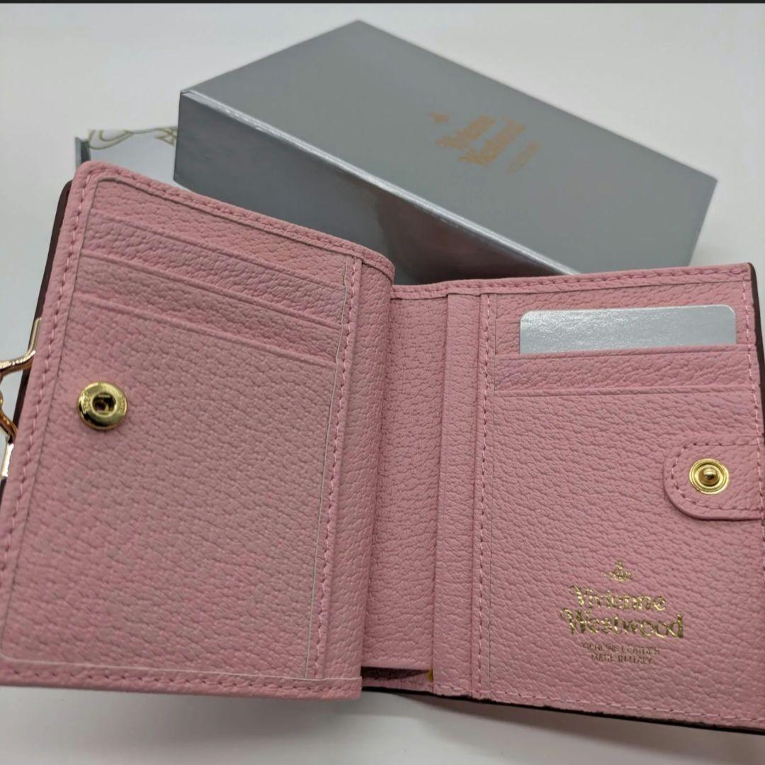 Vivienne Westwood ☆三つ折り財布☆ピンク　レザー　マット